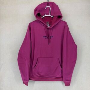 Gold's Gym Hoodie Pink Fleece Lined Hooded Graphic Print Sweatshirt Medium